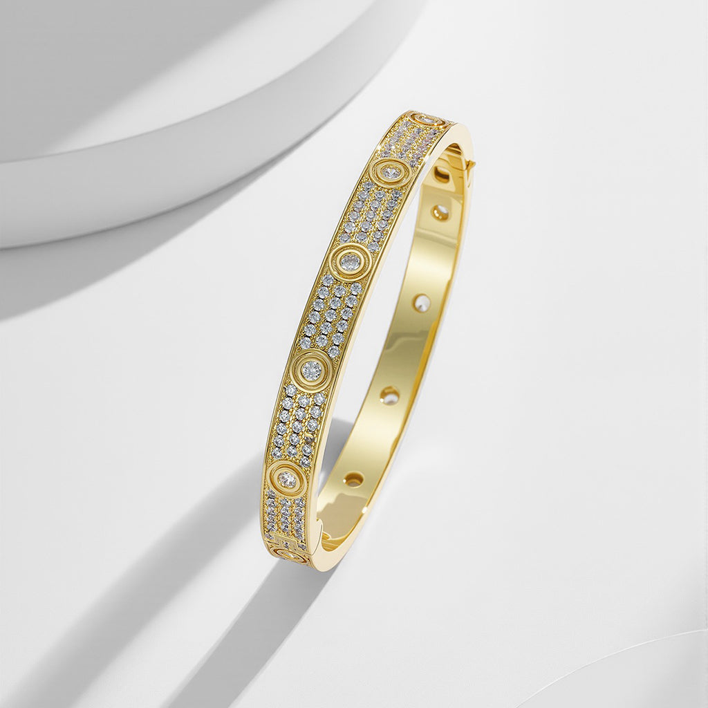 [Rani Jewelry] LOVE BRACELET 6.1MM DIAMOND-PAVED 10 BIG DIAMONDS