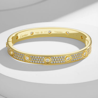 [Rani Jewelry] LOVE BRACELET 6.1MM DIAMOND-PAVED 10 BIG DIAMONDS