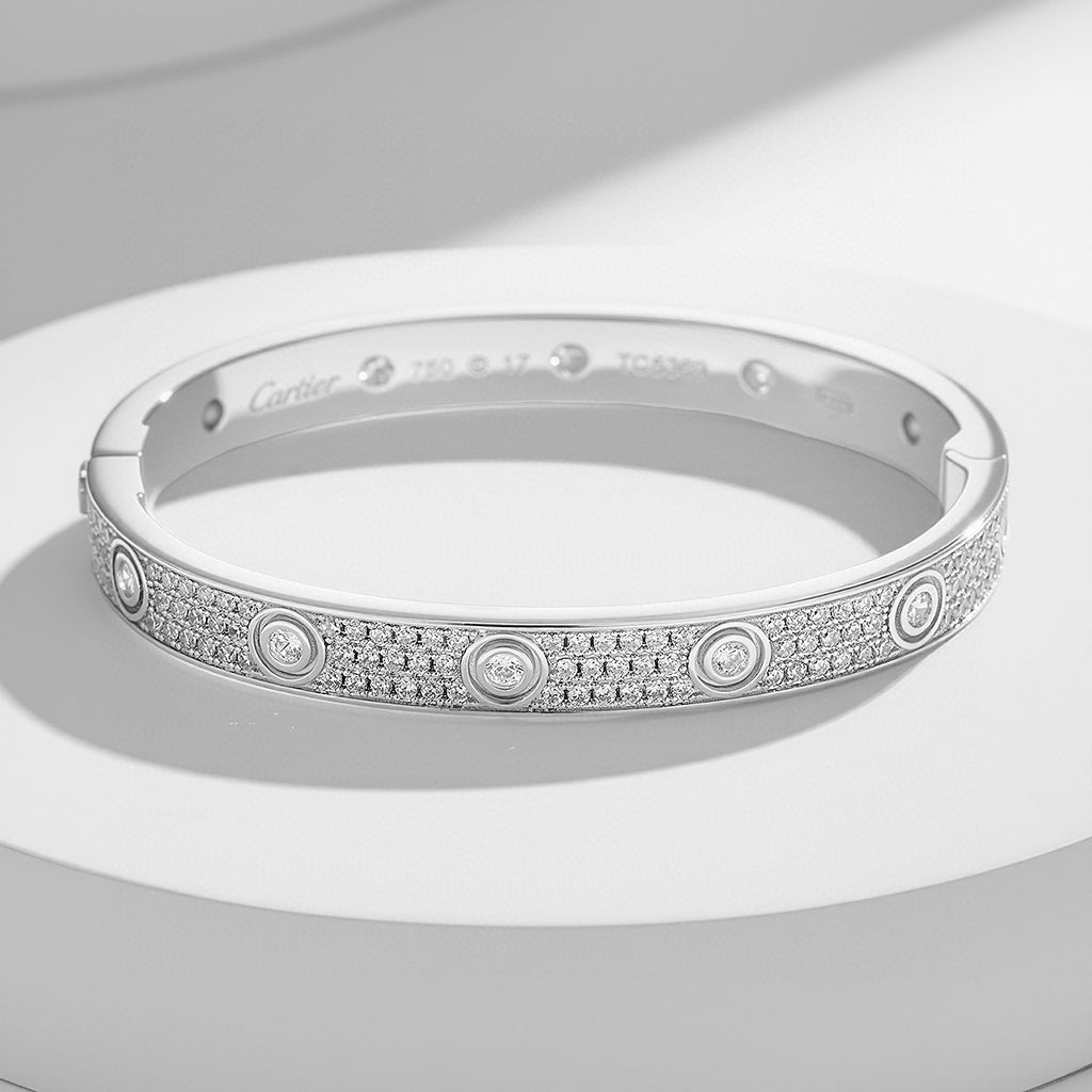 [Rani Jewelry] LOVE BRACELET 6.1MM DIAMOND-PAVED 10 BIG DIAMONDS