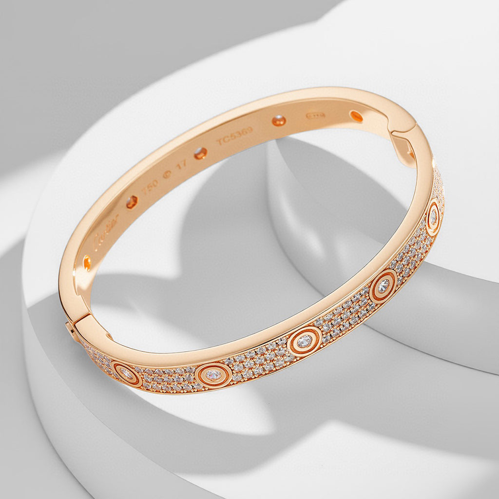 [Rani Jewelry] LOVE BRACELET 6.1MM DIAMOND-PAVED 10 BIG DIAMONDS