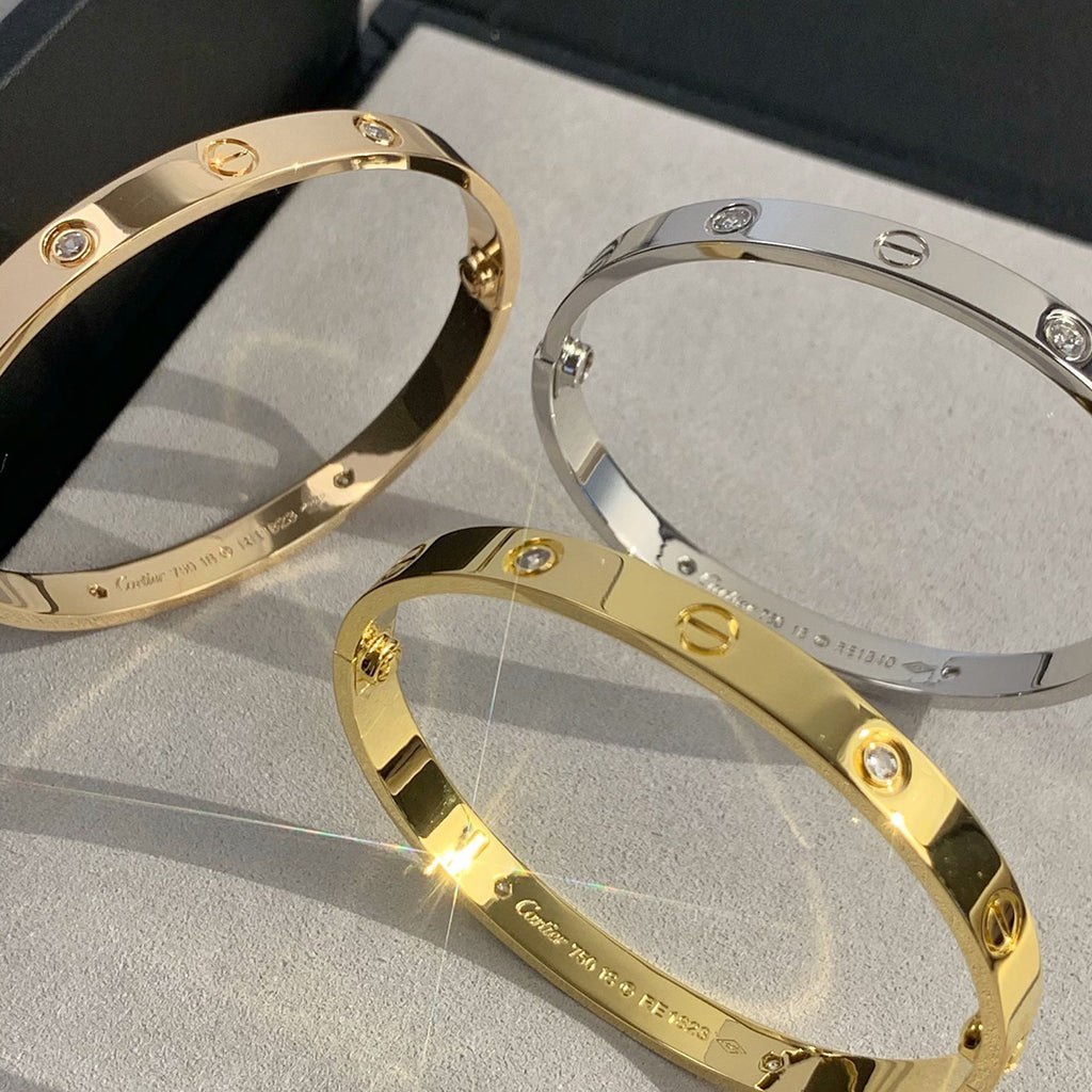 [Rani Jewelry] LOVE BRACELET 6.1MM 4 DIAMONDS