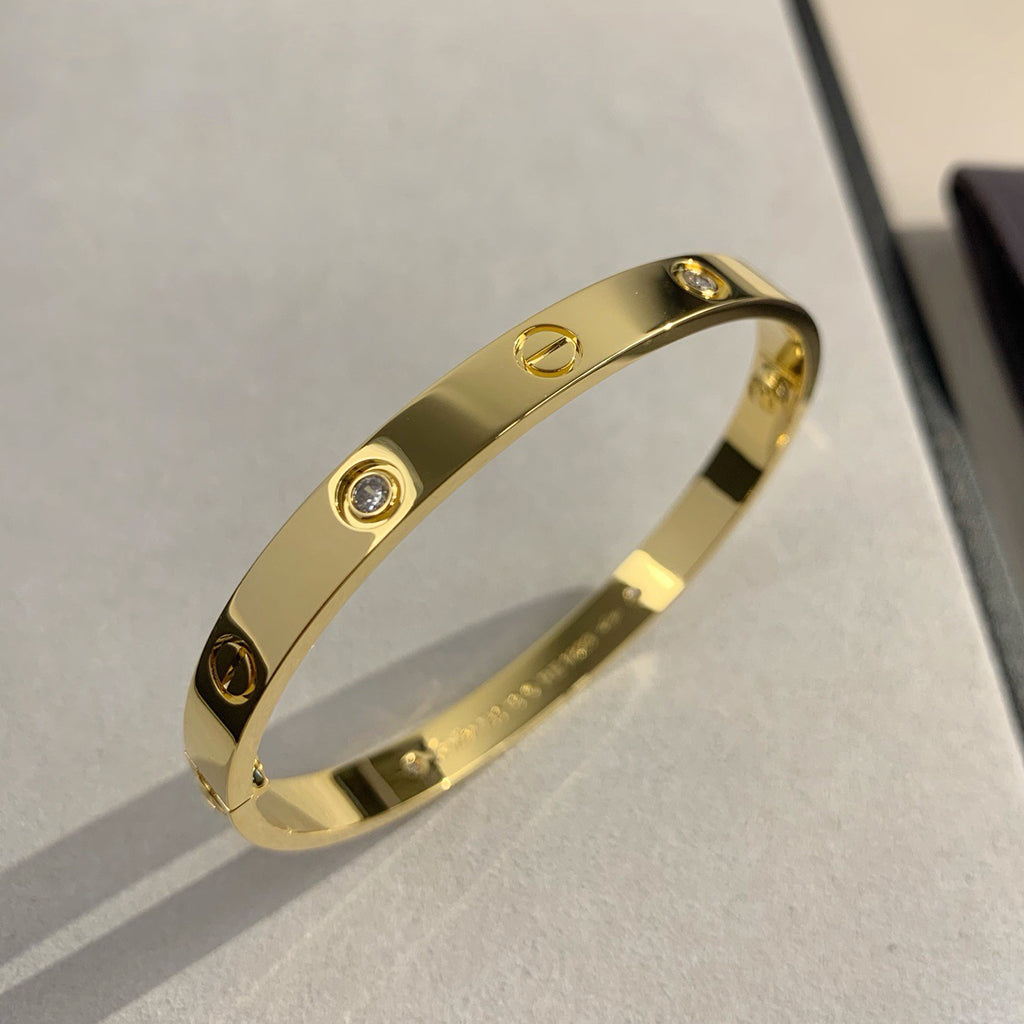 [Rani Jewelry] LOVE BRACELET 6.1MM 4 DIAMONDS