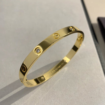 [Rani Jewelry] LOVE BRACELET 6.1MM 4 DIAMONDS