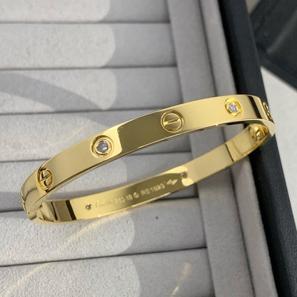 [Rani Jewelry] LOVE BRACELET 6.1MM 4 DIAMONDS
