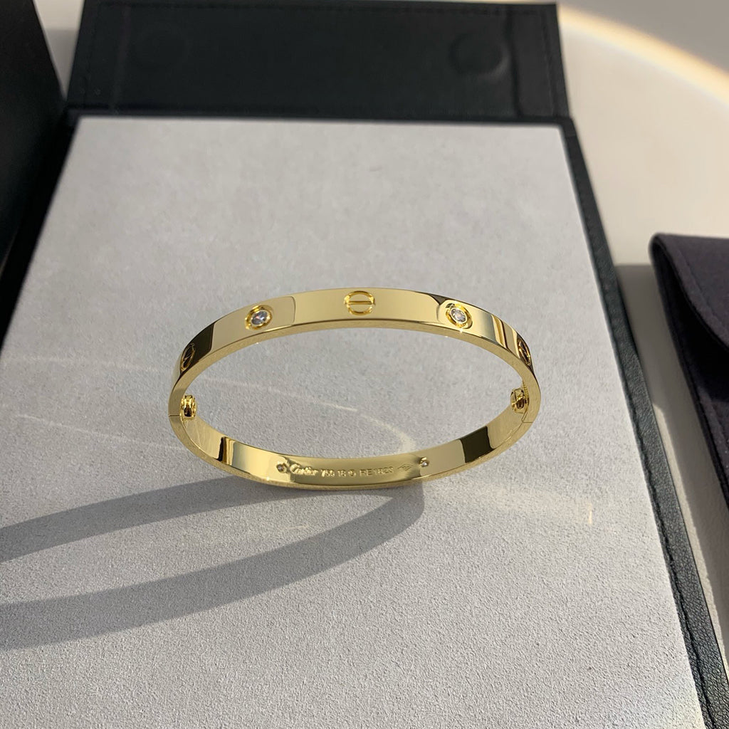 [Rani Jewelry] LOVE BRACELET 6.1MM 4 DIAMONDS