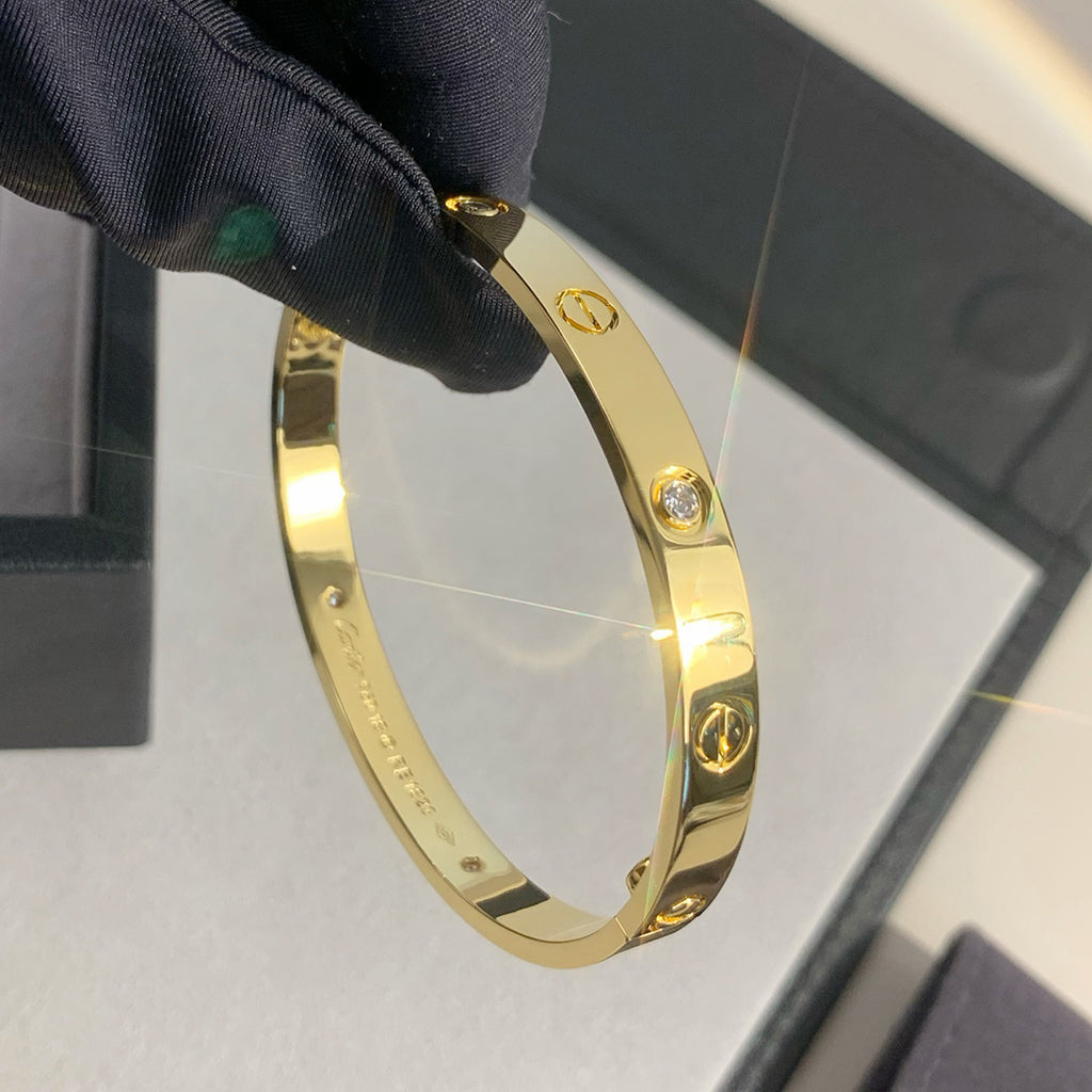 [Rani Jewelry] LOVE BRACELET 6.1MM 4 DIAMONDS