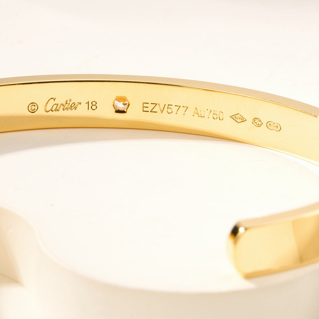 [Rani Jewelry] LOVE BRACELET 6.1MM 1 DIAMOND OPEN CUFF