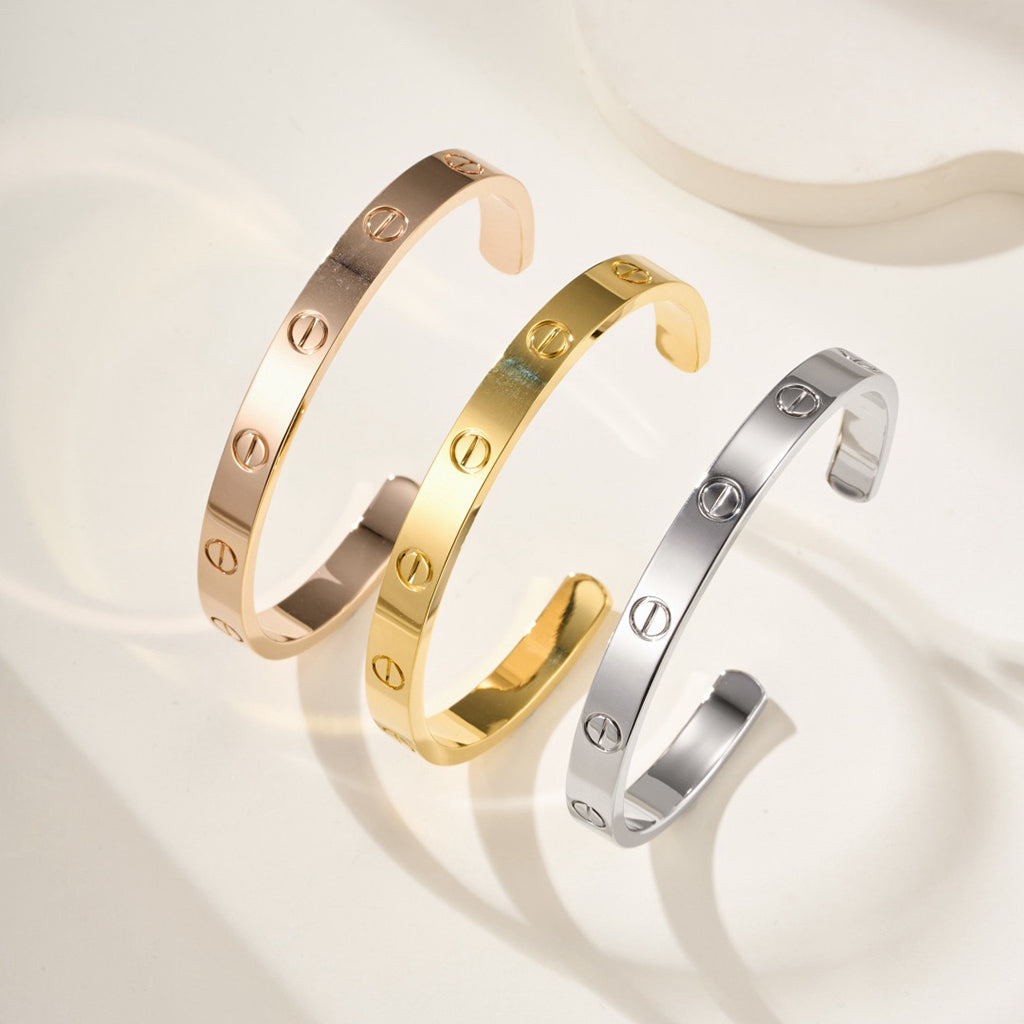 [Rani Jewelry] LOVE BRACELET 6.1MM OPEN CUFF