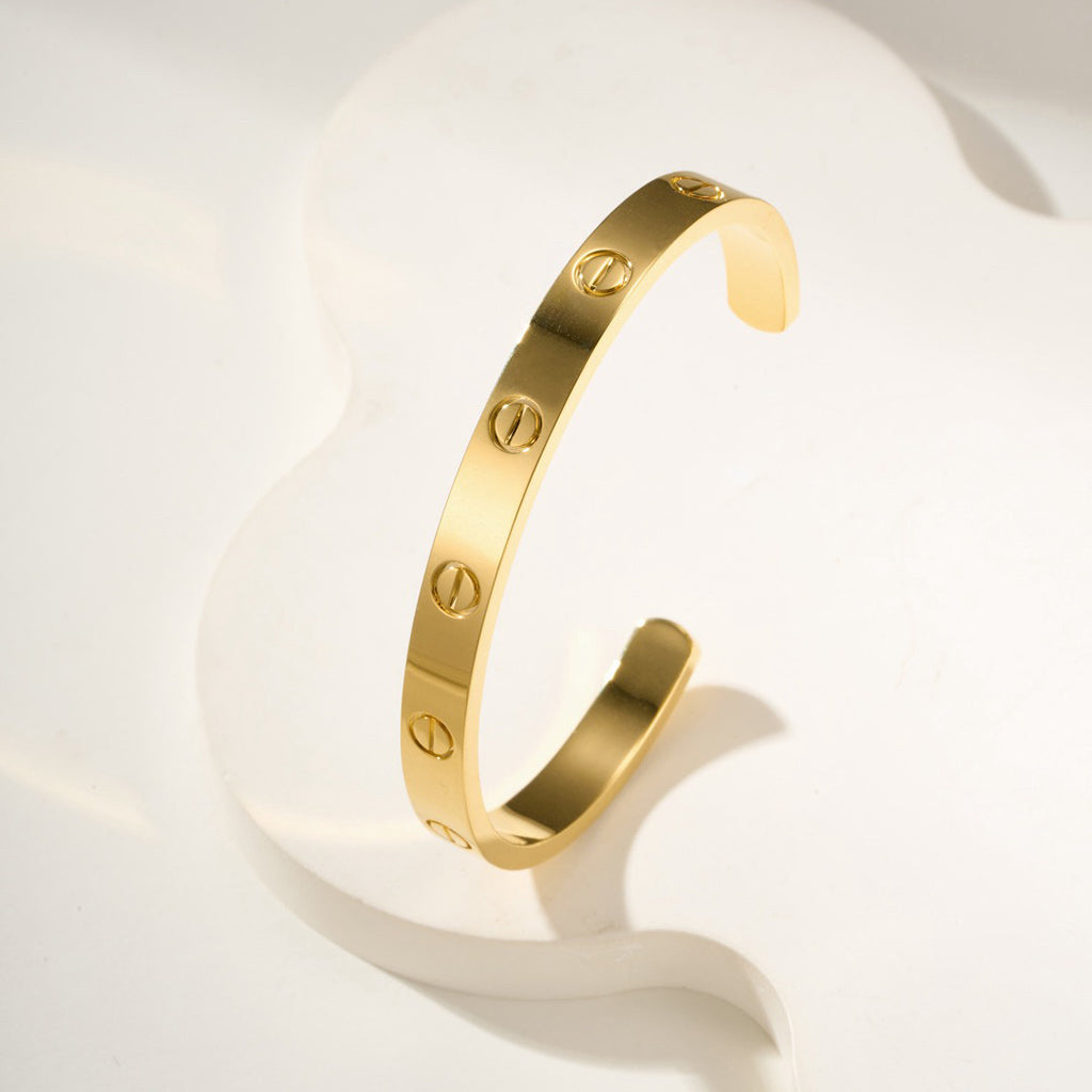 [Rani Jewelry] LOVE BRACELET 6.1MM OPEN CUFF