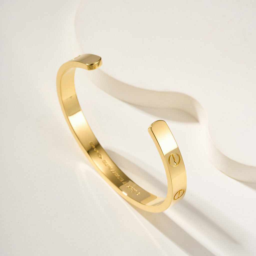 [Rani Jewelry] LOVE BRACELET 6.1MM OPEN CUFF