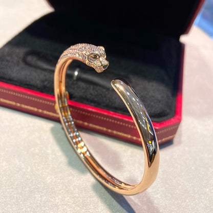 [Rani Jewelry] PANTHERE HALF DIAMOND OPEN BRACELET