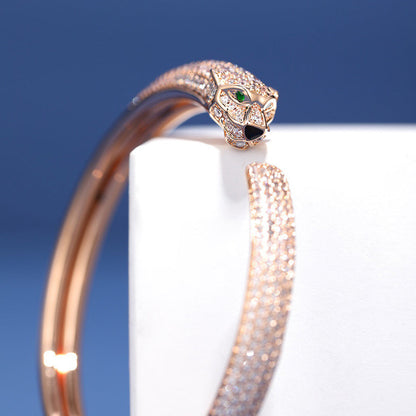 [Rani Jewelry] PANTHERE FULL DIAMOND OPEN BRACELET