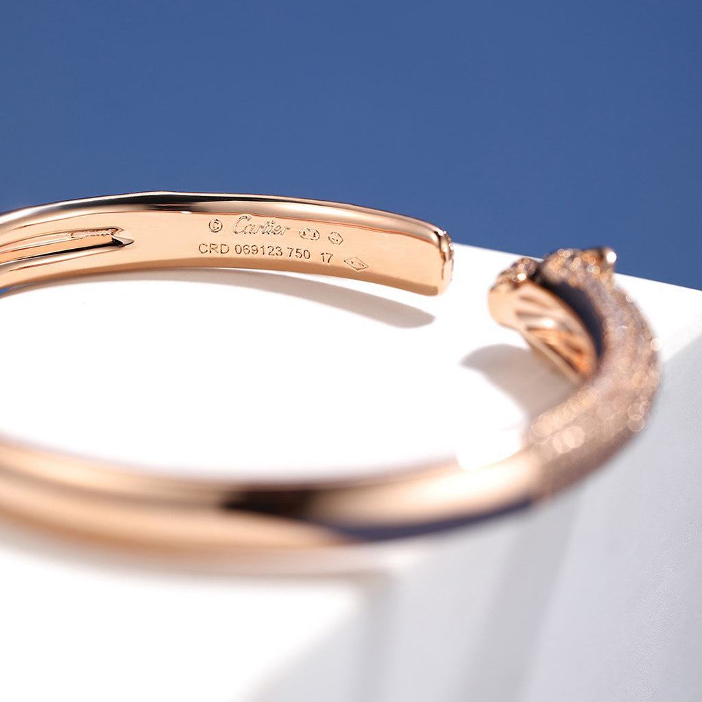 [Rani Jewelry] PANTHERE FULL DIAMOND OPEN BRACELET
