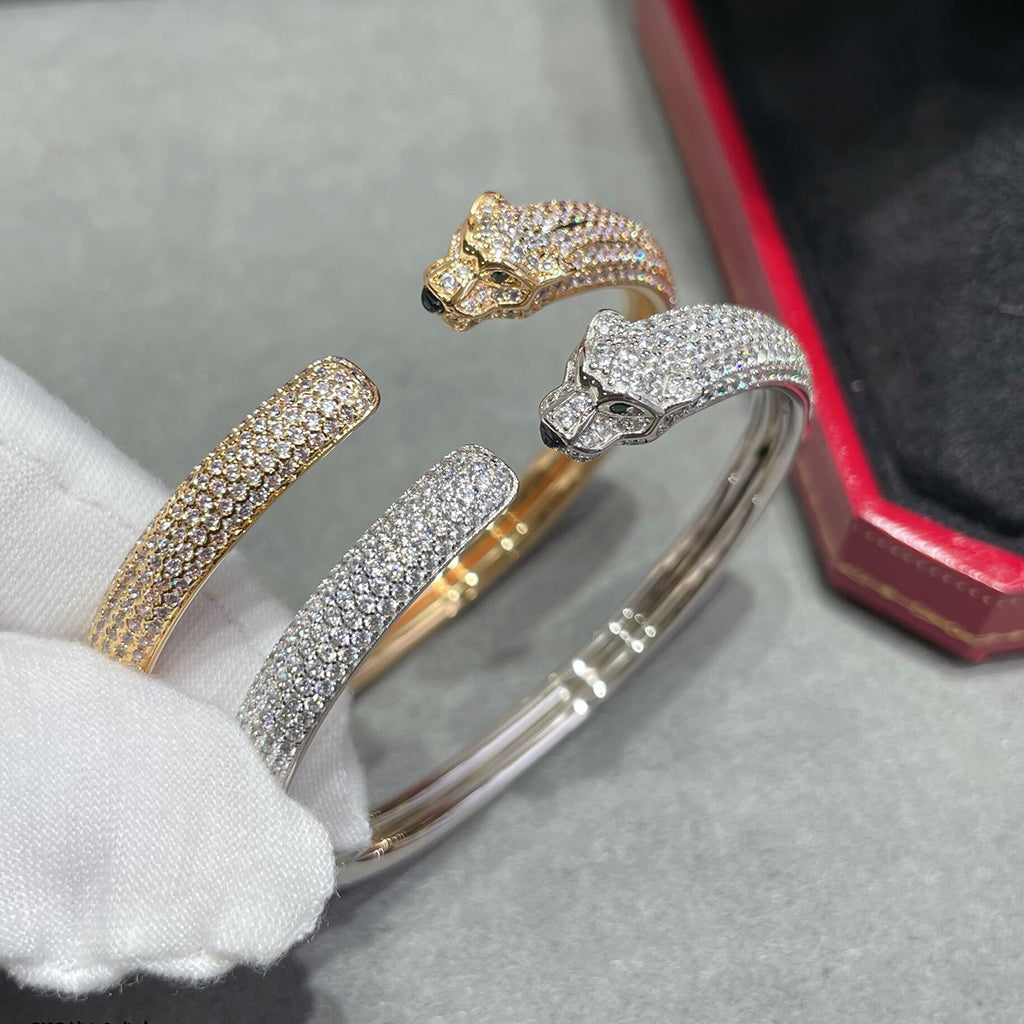 [Rani Jewelry] PANTHERE FULL DIAMOND OPEN BRACELET