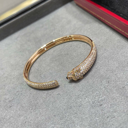 [Rani Jewelry] PANTHERE FULL DIAMOND OPEN BRACELET