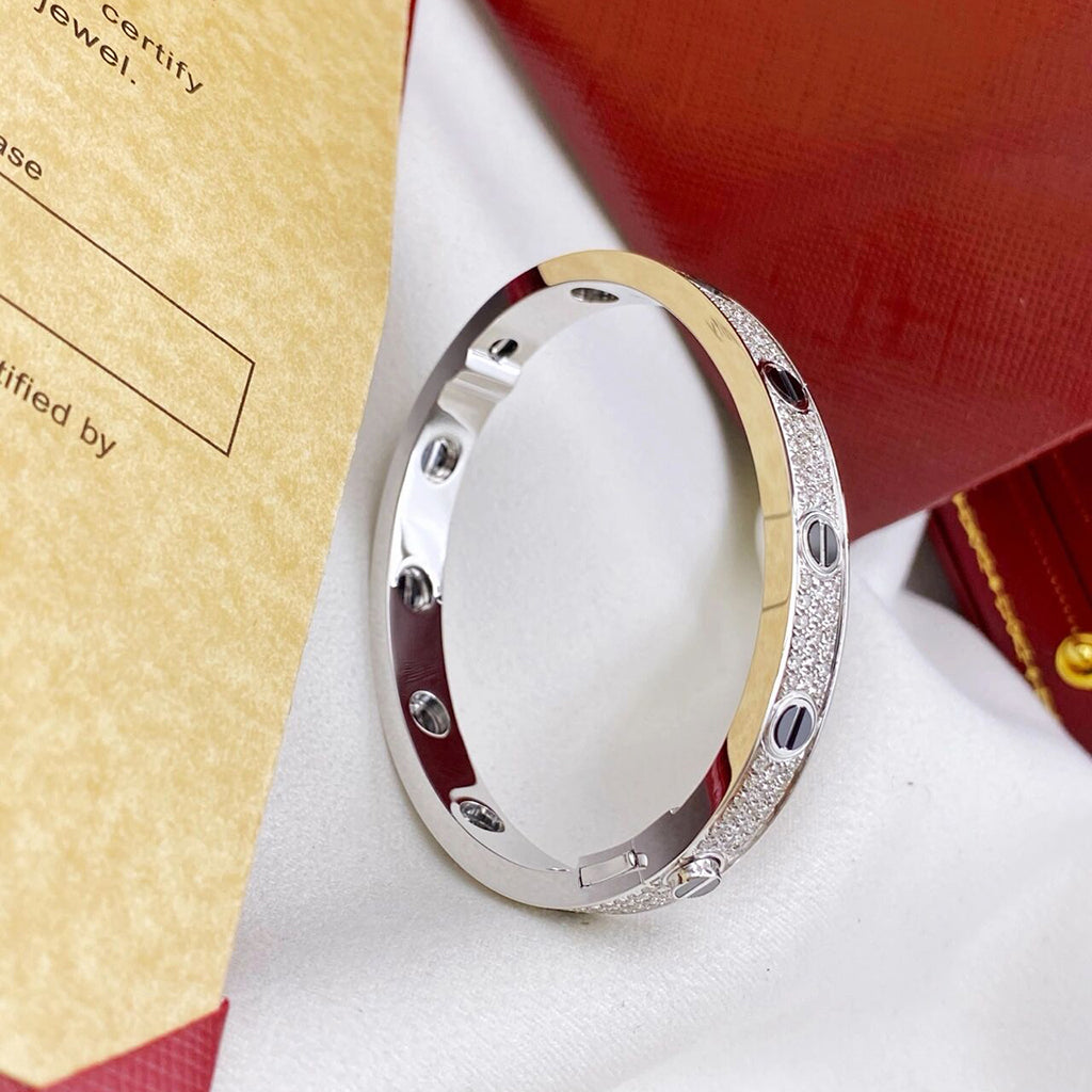 [Rani Jewelry] LOVE BRACELET 6.1MM DIAMOND-PAVED CERAMIC