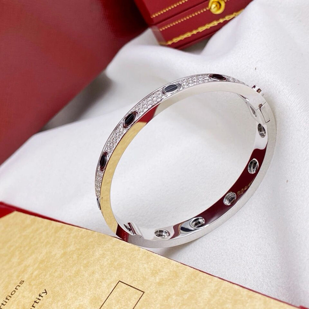 [Rani Jewelry] LOVE BRACELET 6.1MM DIAMOND-PAVED CERAMIC