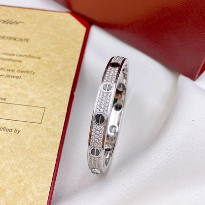 [Rani Jewelry] LOVE BRACELET 6.1MM DIAMOND-PAVED CERAMIC