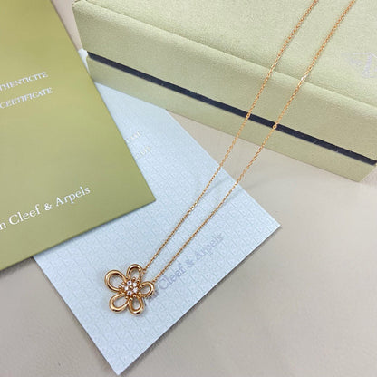 [Rani Jewelry]FLOWERLACE NECKLACE 5 DIAMONDS