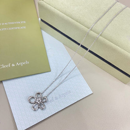 [Rani Jewelry]FLOWERLACE NECKLACE 5 DIAMONDS