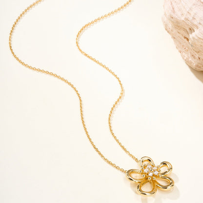 [Rani Jewelry]FLOWERLACE NECKLACE 5 DIAMONDS