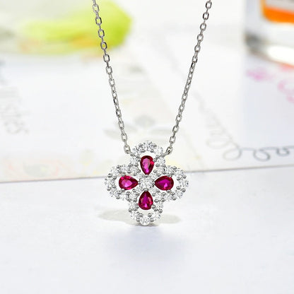 [Rani Jewelry]LOOP NECKLACE FULL MOTIF DIAMOND 16MM MULTIPLE COLORS