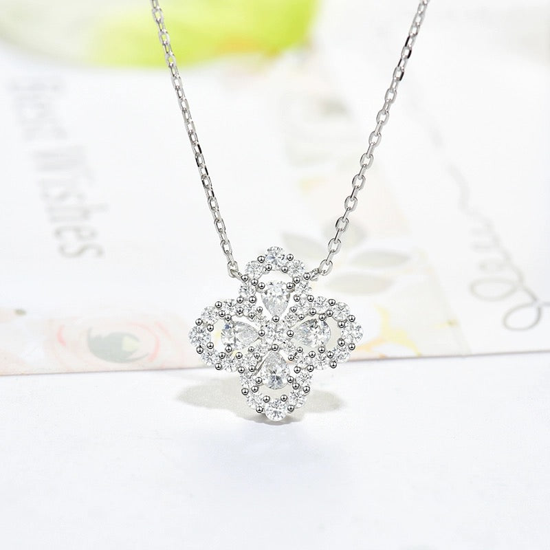 [Rani Jewelry]LOOP NECKLACE FULL MOTIF DIAMOND 16MM MULTIPLE COLORS