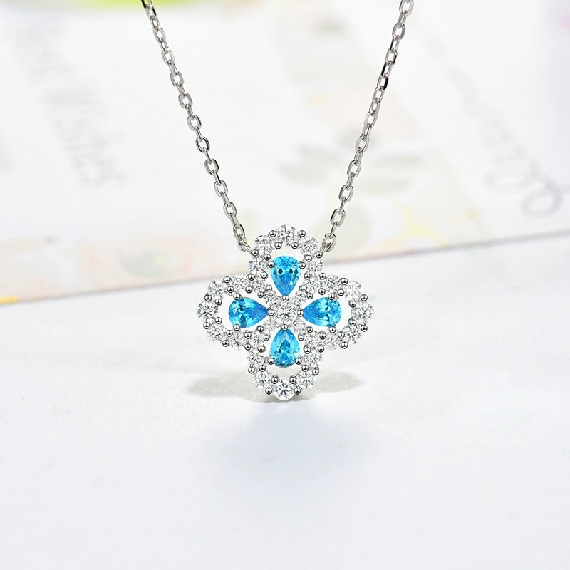 [Rani Jewelry]LOOP NECKLACE FULL MOTIF DIAMOND 16MM MULTIPLE COLORS