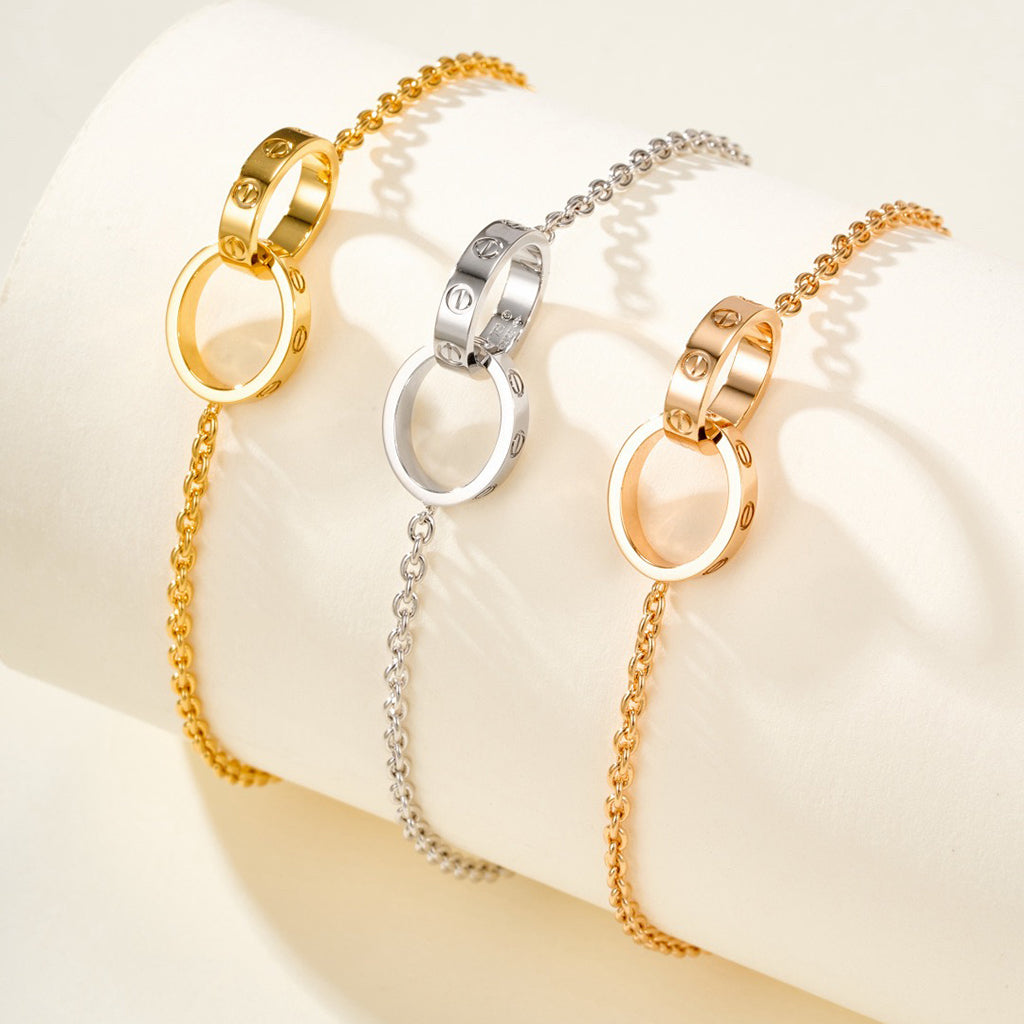 [Rani Jewelry] LOVE BRACELET DOUBLE RING