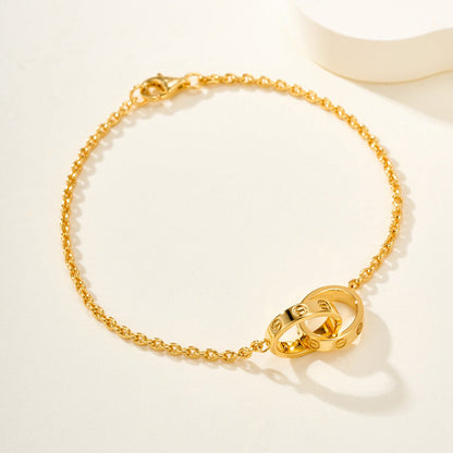 [Rani Jewelry] LOVE BRACELET DOUBLE RING