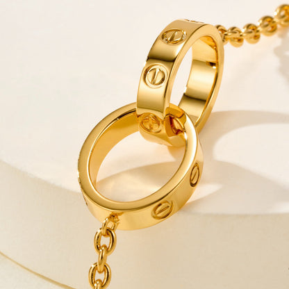 [Rani Jewelry] LOVE BRACELET DOUBLE RING