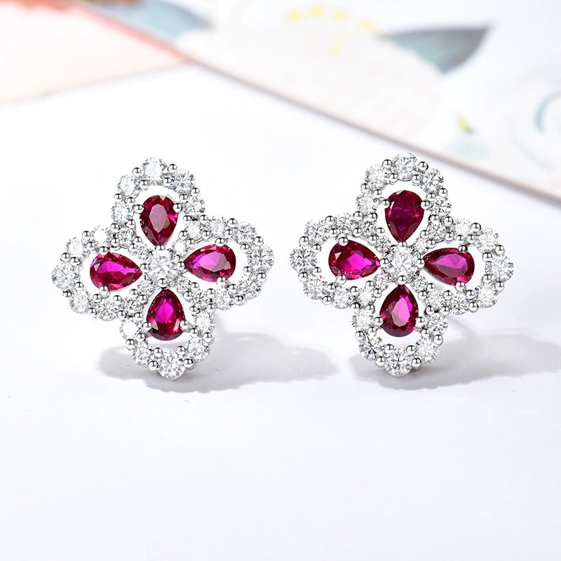 [Rani Jewelry]LOOP EARRINGS FULL MOTIF DIAMOND 16MM