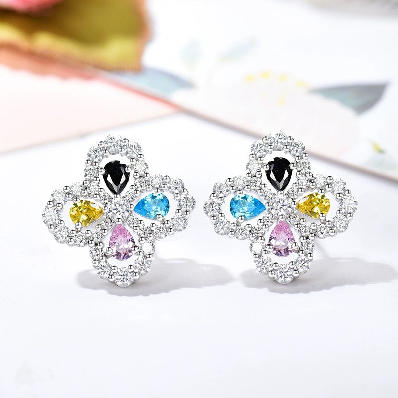 [Rani Jewelry]LOOP EARRINGS FULL MOTIF DIAMOND 16MM