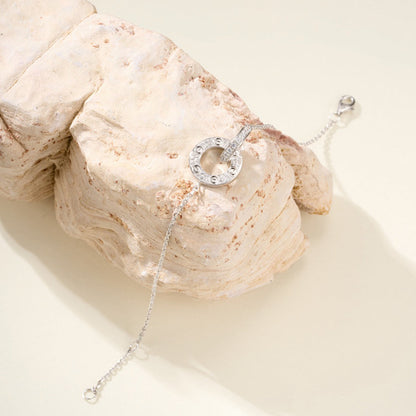 [Rani Jewelry] LOVE DOUBLE RING FULL DIAMOND BRACELET