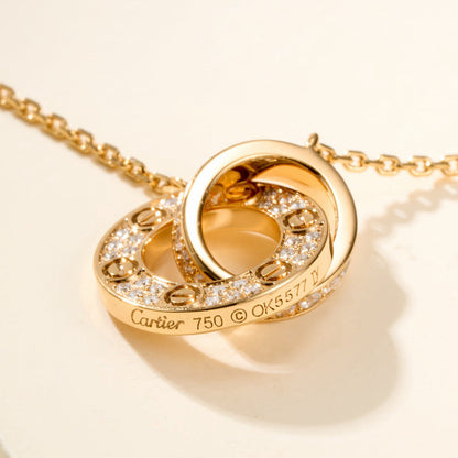 [Rani Jewelry] LOVE DOUBLE RING FULL DIAMOND BRACELET