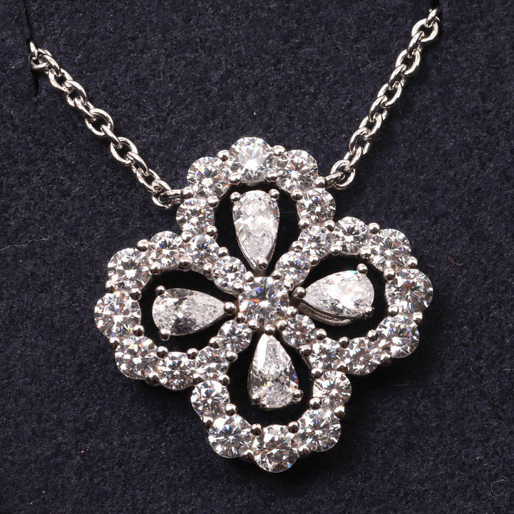 [Rani Jewelry]LOOP NECKLACE FULL MOTIF DIAMOND 16MM MULTIPLE COLORS