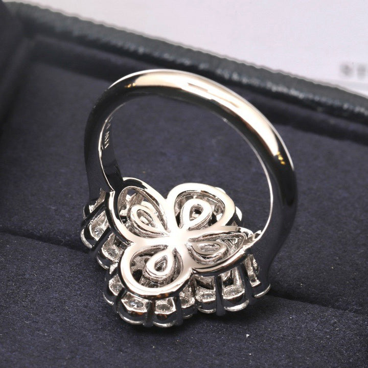[Rani Jewelry]LOOP RING FULL MOTIF DIAMOND 16MM SILVE