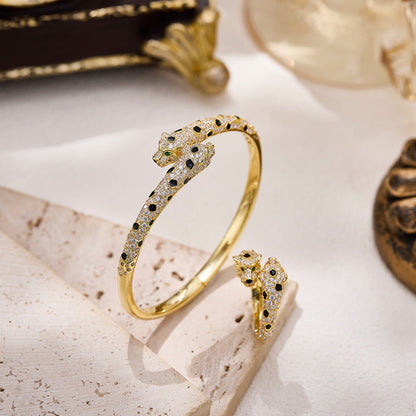 [Rani Jewelry] PANTHERE DOUBLE HEADED FULL DIAMOND  RING