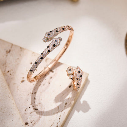 [Rani Jewelry] PANTHERE DOUBLE HEADED FULL DIAMOND  RING