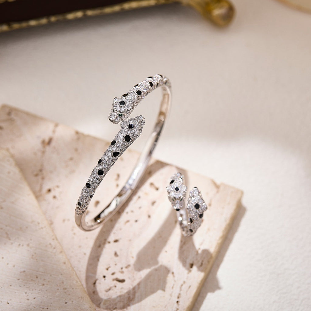 [Rani Jewelry] PANTHERE DOUBLE HEADED FULL DIAMOND  RING