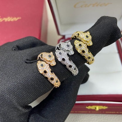 [Rani Jewelry] PANTHERE DOUBLE HEADED FULL DIAMOND  RING