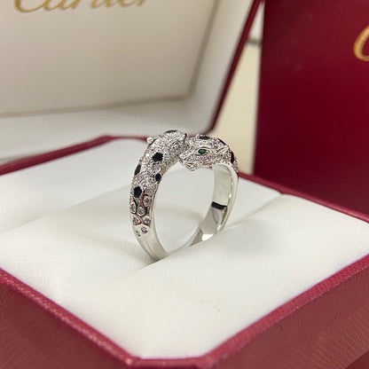 [Rani Jewelry] PANTHERE DOUBLE HEADED FULL DIAMOND  RING