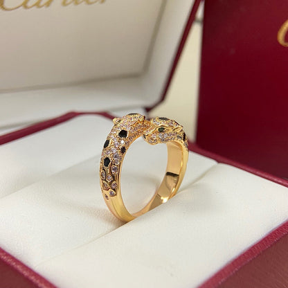 [Rani Jewelry] PANTHERE DOUBLE HEADED FULL DIAMOND  RING