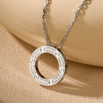 [Rani Jewelry] LOVE NECKLACE 16MM  FULL DIAMOND