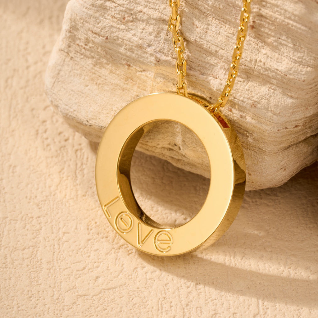 [Rani Jewelry] LOVE NECKLACE 16MM  FULL DIAMOND