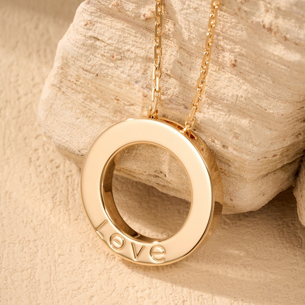 [Rani Jewelry] LOVE NECKLACE 16MM  FULL DIAMOND