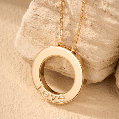 [Rani Jewelry] LOVE NECKLACE 16MM  FULL DIAMOND