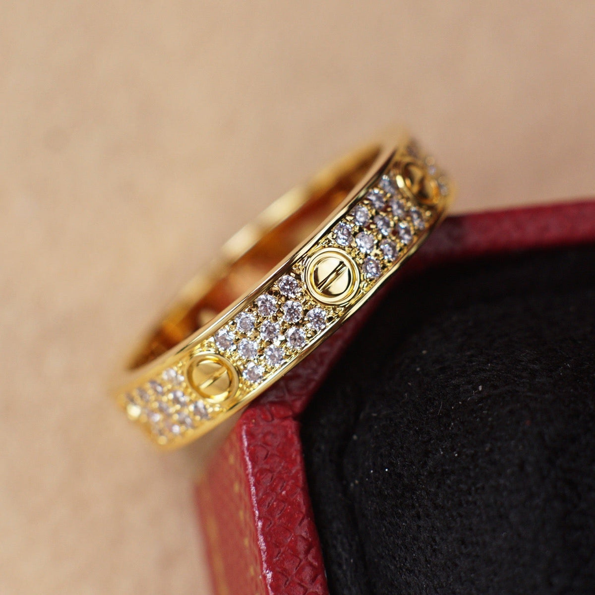 [Rani Jewelry] LOVE RING 4.0MM DIAMOND PAVED