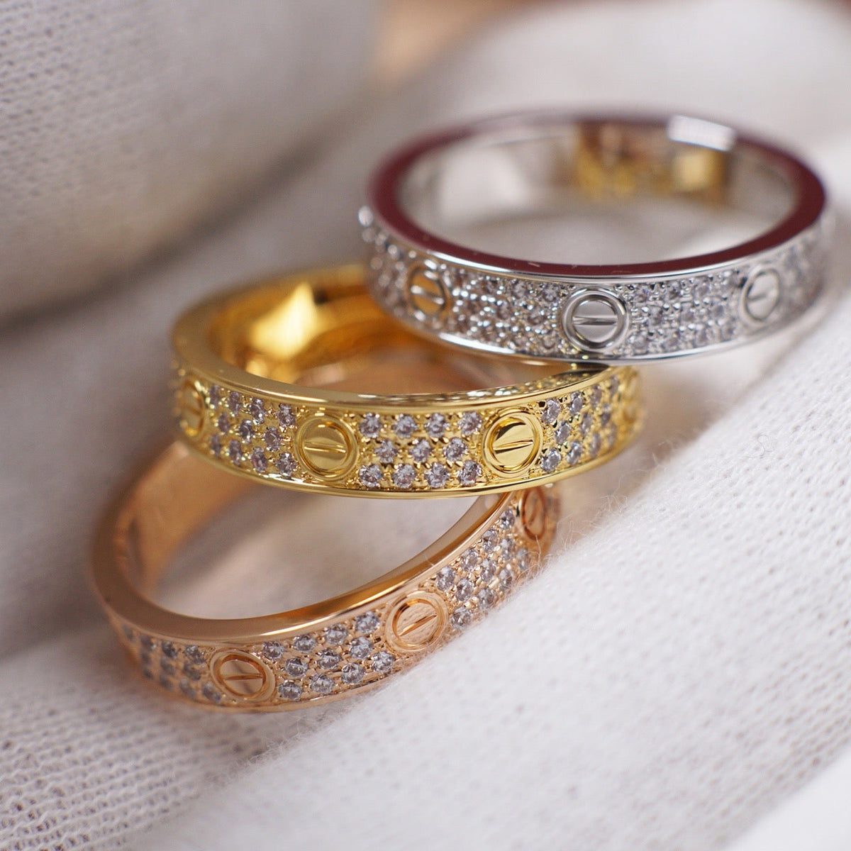 [Rani Jewelry] LOVE RING 4.0MM DIAMOND PAVED