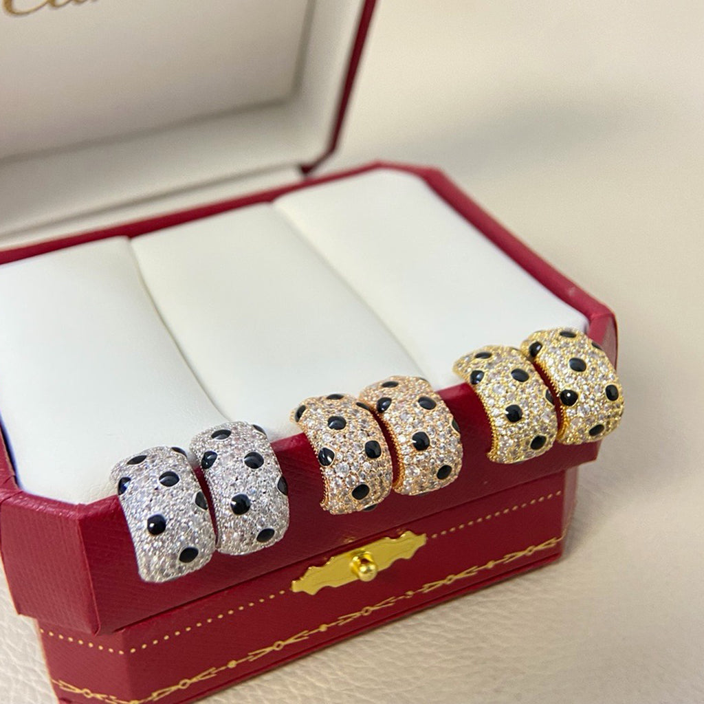 [Rani Jewelry] PANTHERE MINI FULL DIAMOND EARRINGS